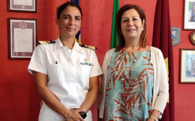 Questura Ragusa: visita del comandante del Capitaneria di Porto di Pozzallo Stefania Milione