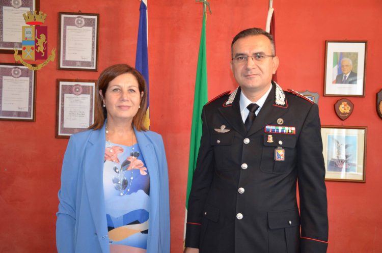 Visita in Questura per il comandante dei carabinieri di Ragusa Carmine Rosciano