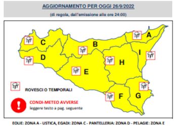 Maltempo, ancora allerta meteo in Sicilia