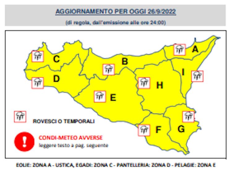 Maltempo, ancora allerta meteo in Sicilia