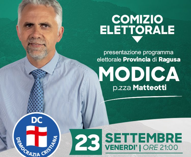 Modica, venerdì chiusura campagna elettorale Ignazio Abbate