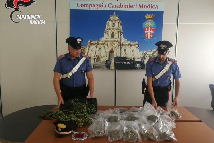 Palagonese arrestato a Scicli con 2 kg di marijuana