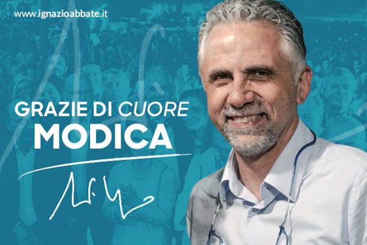Ignazio Abbate deputato regionale: Grazie di cuore Modica. Vi aspetto tutti in piazza Matteotti