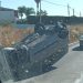 Incidente a Vittoria: auto sbanda e si cappotta