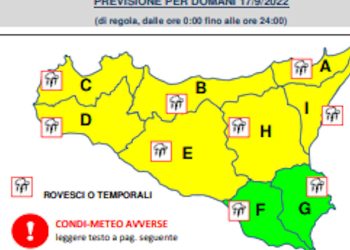 Maltempo, allerta temporali in Sicilia