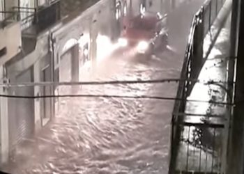 Maltempo a Modica, strade come fiumi