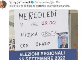 Selvaggia Lucarelli e il tweet su Ragusa: pizza gratis con Orazio