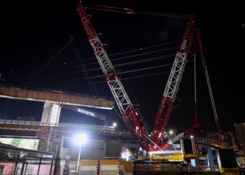Genova, rimossa la vecchia rampa di San Benigno