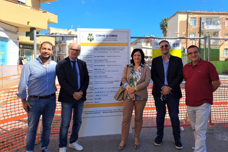 Comiso, consegna lavori per nuova rotatoria