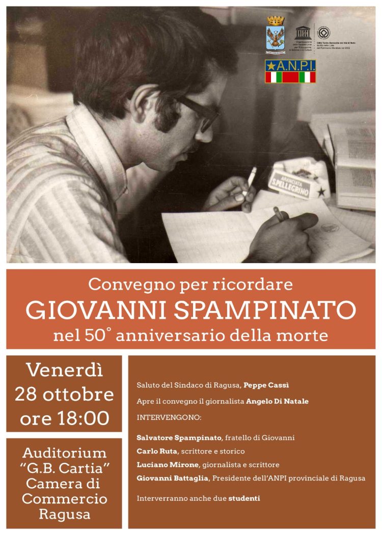 50esimo anniversario uccisione giornalista Giovanni Spampinato: convegno a Ragusa