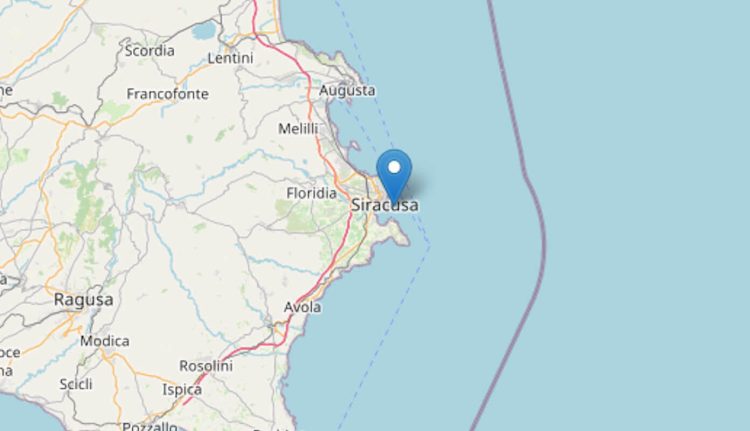 Terremoto nel mare di Siracusa