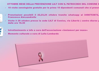 Tumore al seno e prevenzione, visite gratuite a Comiso