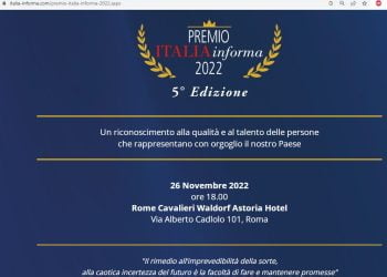 Italia Informa, svelati i nomi dei premiati nella 5^ edizione