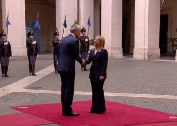 Stoltenberg arriva a Palazzo Chigi per incontrare Meloni