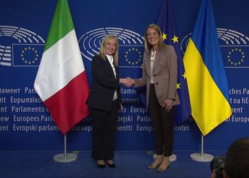 Meloni incontra Metsola al Parlamento Europeo