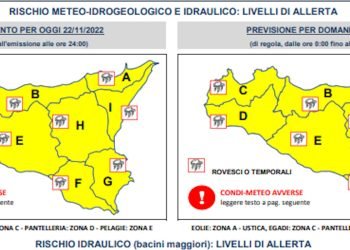 Forte maltempo: nuova allerta gialla in Sicilia