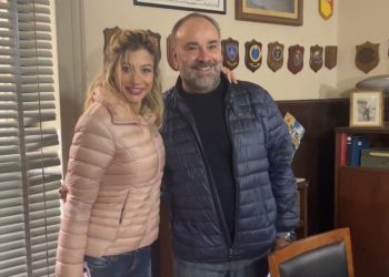 Maddalena Corvaglia e Gianluca Fubelli a Scicli per una trasmissione di Italia Uno