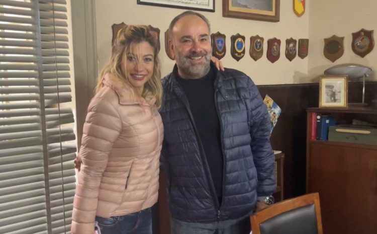 Maddalena Corvaglia e Gianluca Fubelli a Scicli per una trasmissione di Italia Uno