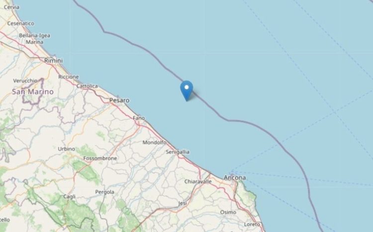Terremoto Marche, altra forte scossa 4.3 nel mare pesarese