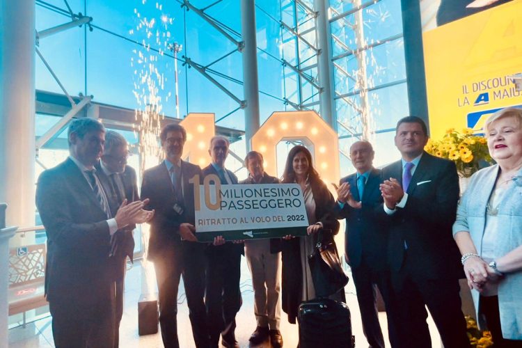 Aeroporto di Catania: 10 milioni di passeggeri nel 2022