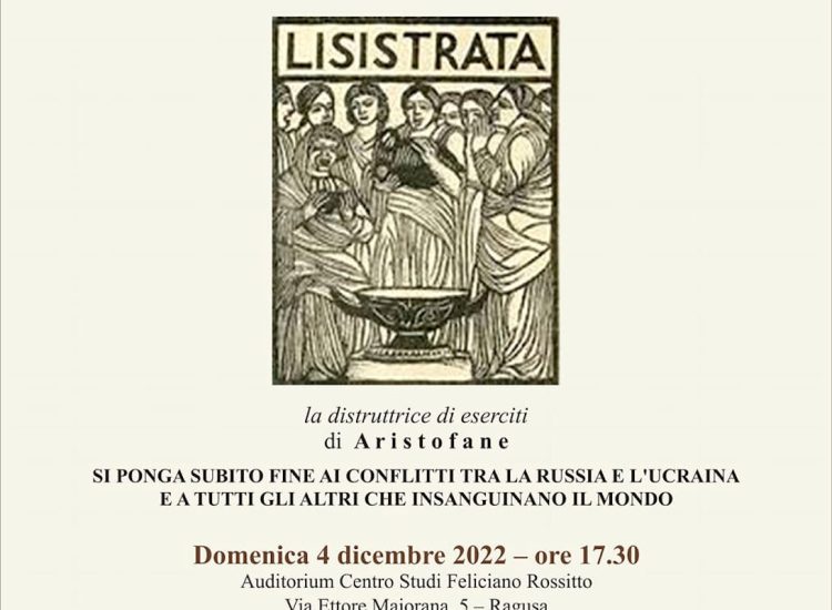 A Ragusa la Lisistrata per fermare la guerra in Ucraina