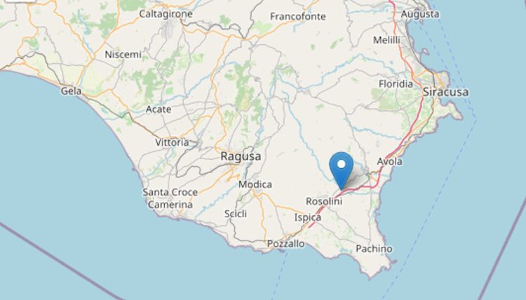 Terremoto 2.9 a Rosolini: scossa a 10 km da Ispica