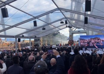 Il varo a Palermo della nave anfibia Landing Platform Dock “Al Fulk”