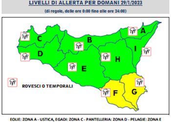 Maltempo: allerta gialla a Ragusa e Siracusa