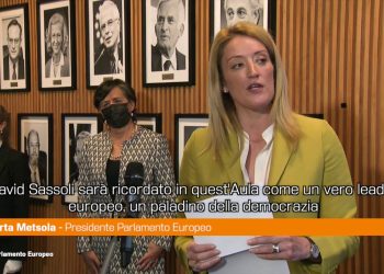 Ue, Metsola “Sassoli un campione di democrazia”