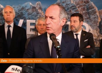 Veneto, Zaia “Per le opere delle Olimpiadi siamo sui termini previsti”