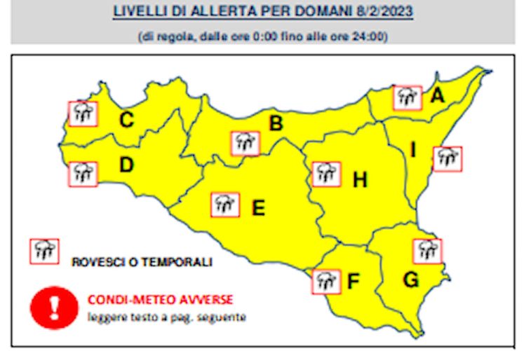 Maltempo in Sicilia, in arrivo venti di burrasca e neve a quota bassa