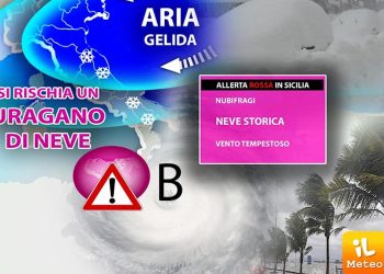 Uragano Mediterraneo in Sicilia: in arrivo venti di tempesta, temporali e nevicate storiche
