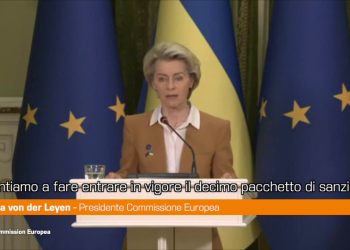 Von der Leyen “10° pacchetto di sanzioni contro la Russia entro 24/2”