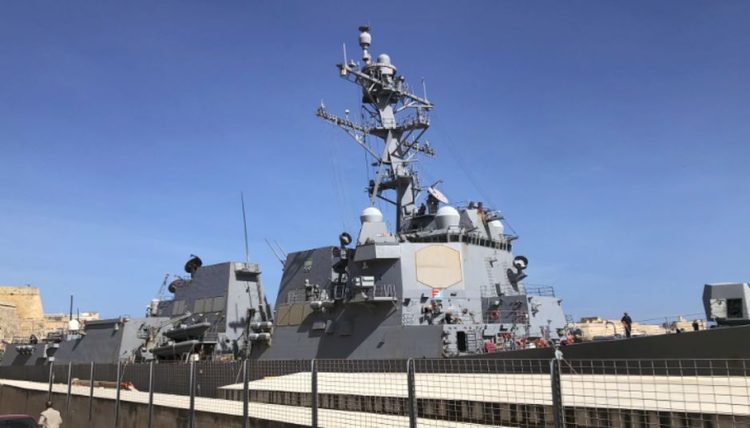 Malta, la nave americana Uss Nitze attracca nel porto di La Valletta
