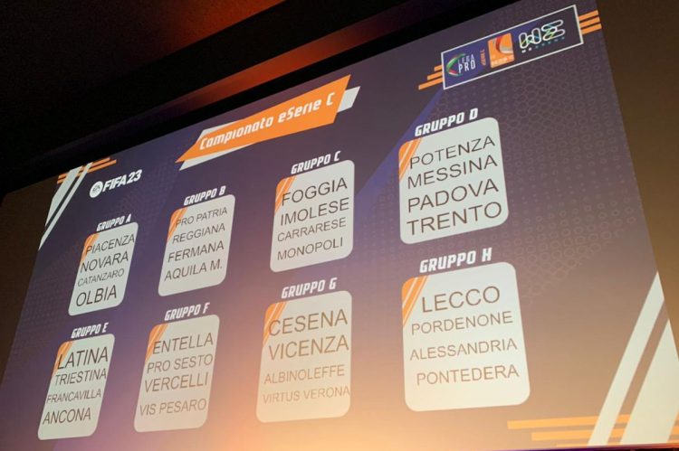 Tutto pronto per la eSerie C, il via il 4 aprile con 32 squadre