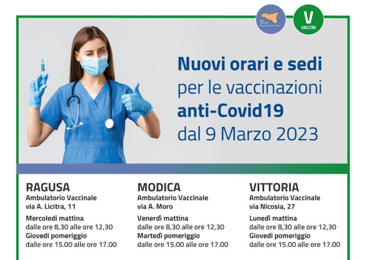 Asp Ragusa, nuovi orari e sedi per vaccino Covid