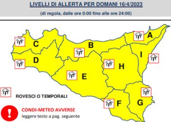Maltempo in Sicilia, allerta gialla anche a Ragusa
