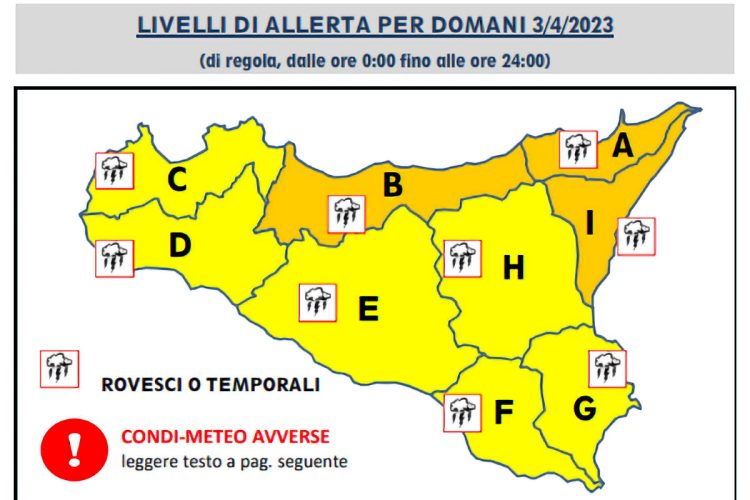 Maltempo in Sicilia: allerta gialla a Ragusa