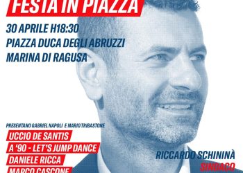 Festa in piazza a Marina di Ragusa per aprire la campagna elettorale di Riccardo Schininà