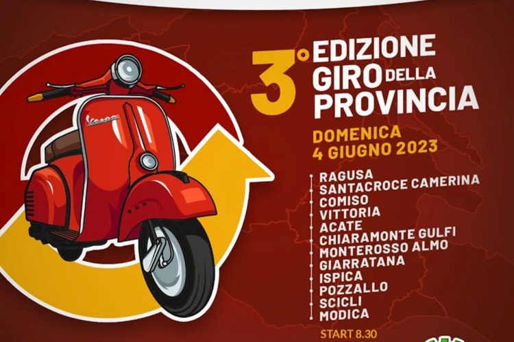 Il 4 giugno torna il Giro della Provincia di Ragusa in Vespa
