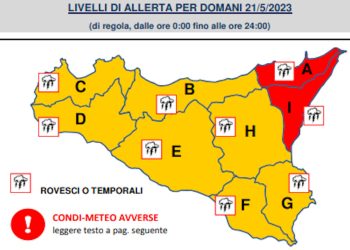 Maltempo, allerta meteo arancione da Palermo a Ragusa, allerta rossa da Catania a Messina