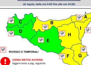 Allerta gialla per maltempo in Sicilia: temporali anche a Ragusa