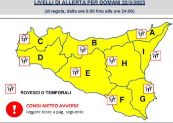 Maltempo in Sicilia: allerta gialla da Palermo a Ragusa