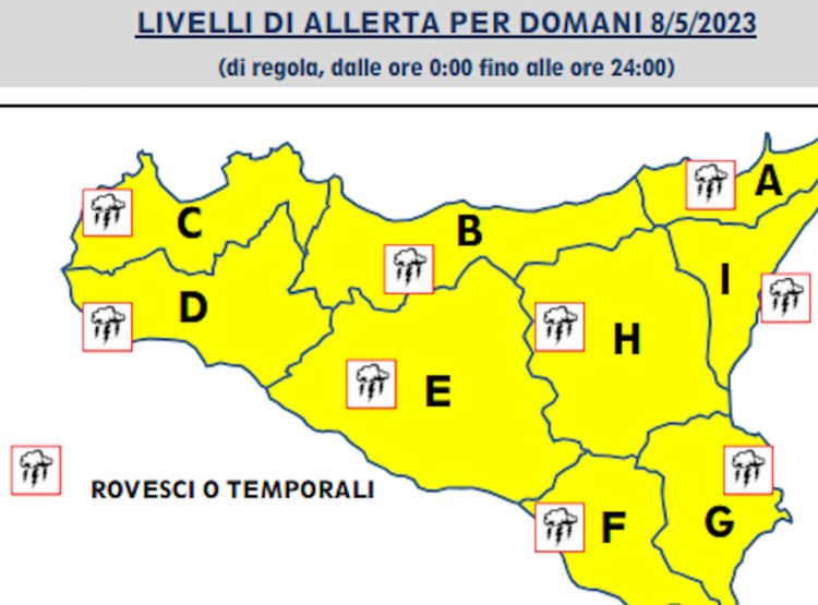 Maltempo, protezione Civile Sicilia annuncia allerta gialla