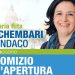 Comizio in piazza Fonte Diana. Maria Rita Schembari con i Comisani