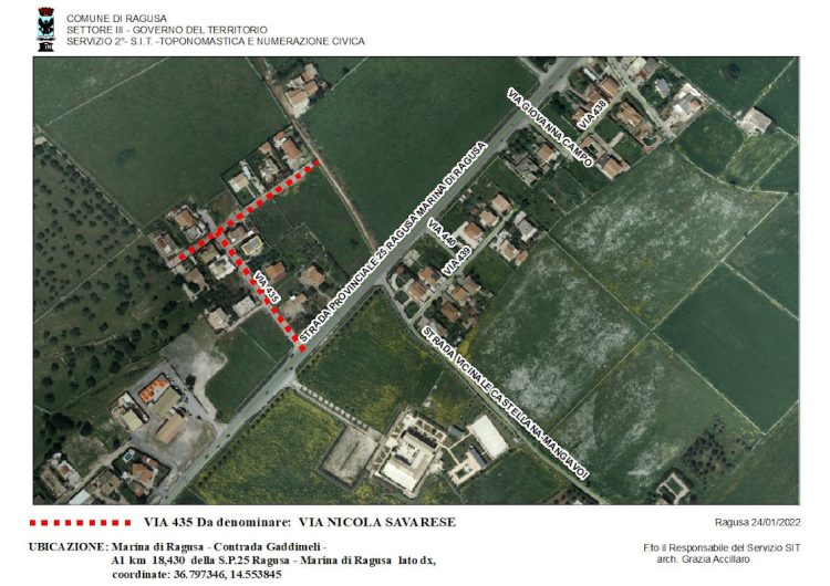 Ragusa, una via intitolata a Nicola Savarese