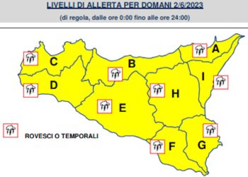 Maltempo, domani è allerta gialla da Palermo a Ragusa