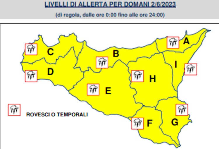 Maltempo, domani è allerta gialla da Palermo a Ragusa