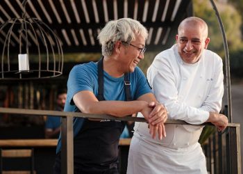 2 chef Pino Cuttaia e Yoji Tokujoshi in un menù che unisce la cucina siciliana alla cucina giapponese