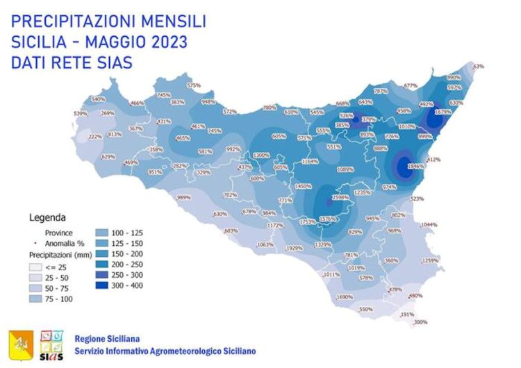 Meteo, maggio in Sicilia il mese più piovoso dal 1921